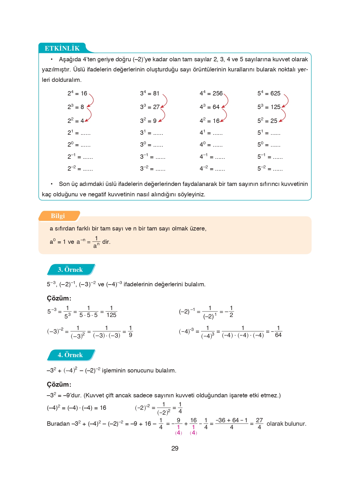 8. Sınıf Ada Matbaacılık Yayıncılık Matematik Ders Kitabı Sayfa 29 Cevapları 8. Sınıf Ada Matbaacılık Yayıncılık Matematik Ders Kitabı Sayfa 29 Cevapları