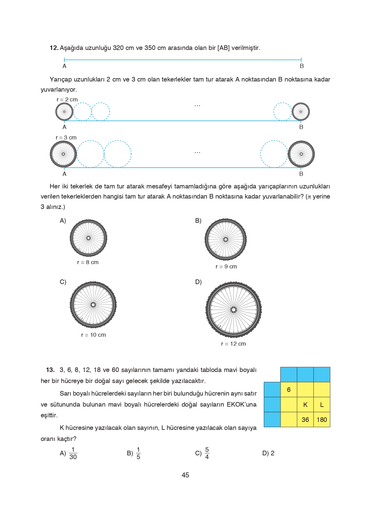8. Sınıf Ada Matbaacılık Yayıncılık Matematik Ders Kitabı Sayfa 45 Cevapları 8. Sınıf Ada Matbaacılık Yayıncılık Matematik Ders Kitabı Sayfa 45 Cevapları