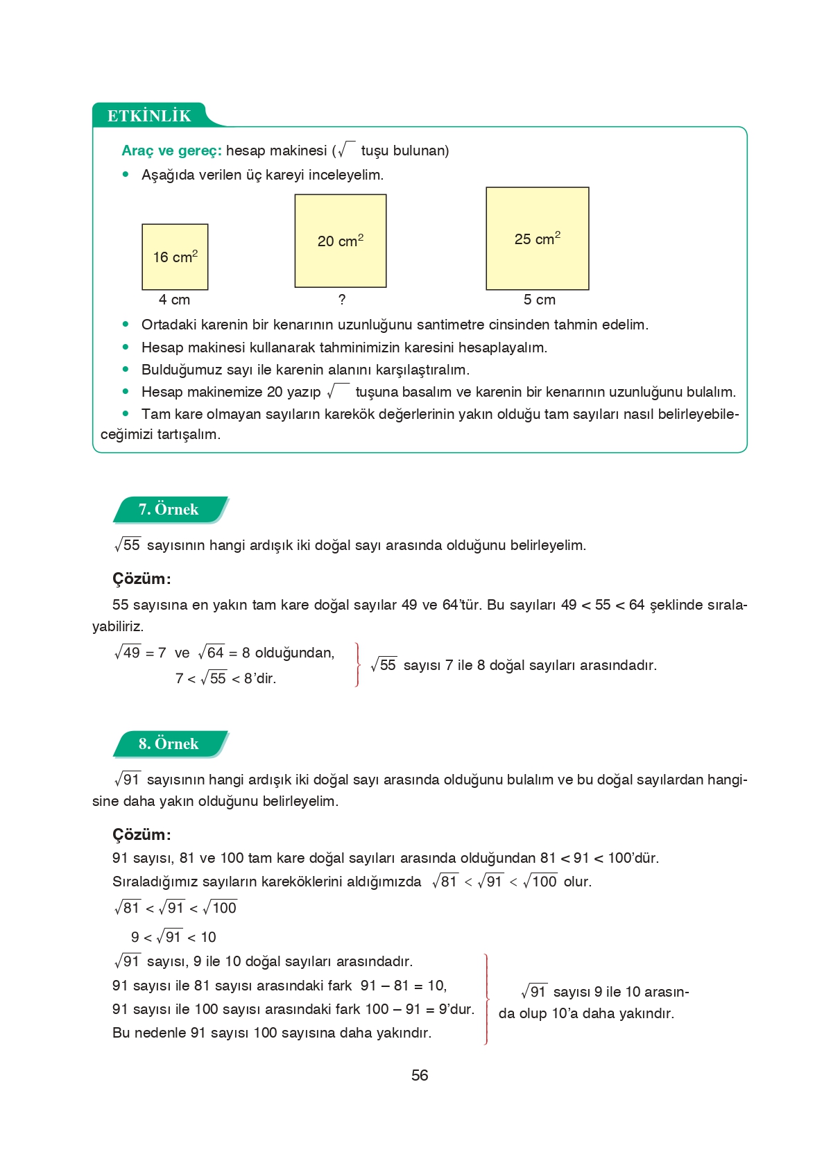 8. Sınıf Ada Matbaacılık Yayıncılık Matematik Ders Kitabı Sayfa 56 Cevapları 8. Sınıf Ada Matbaacılık Yayıncılık Matematik Ders Kitabı Sayfa 56 Cevapları
