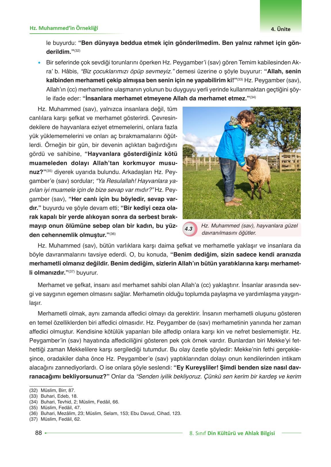 8. Sınıf Gezegen Yayınları Din Kültürü Ders Kitabı Sayfa 88 Cevapları