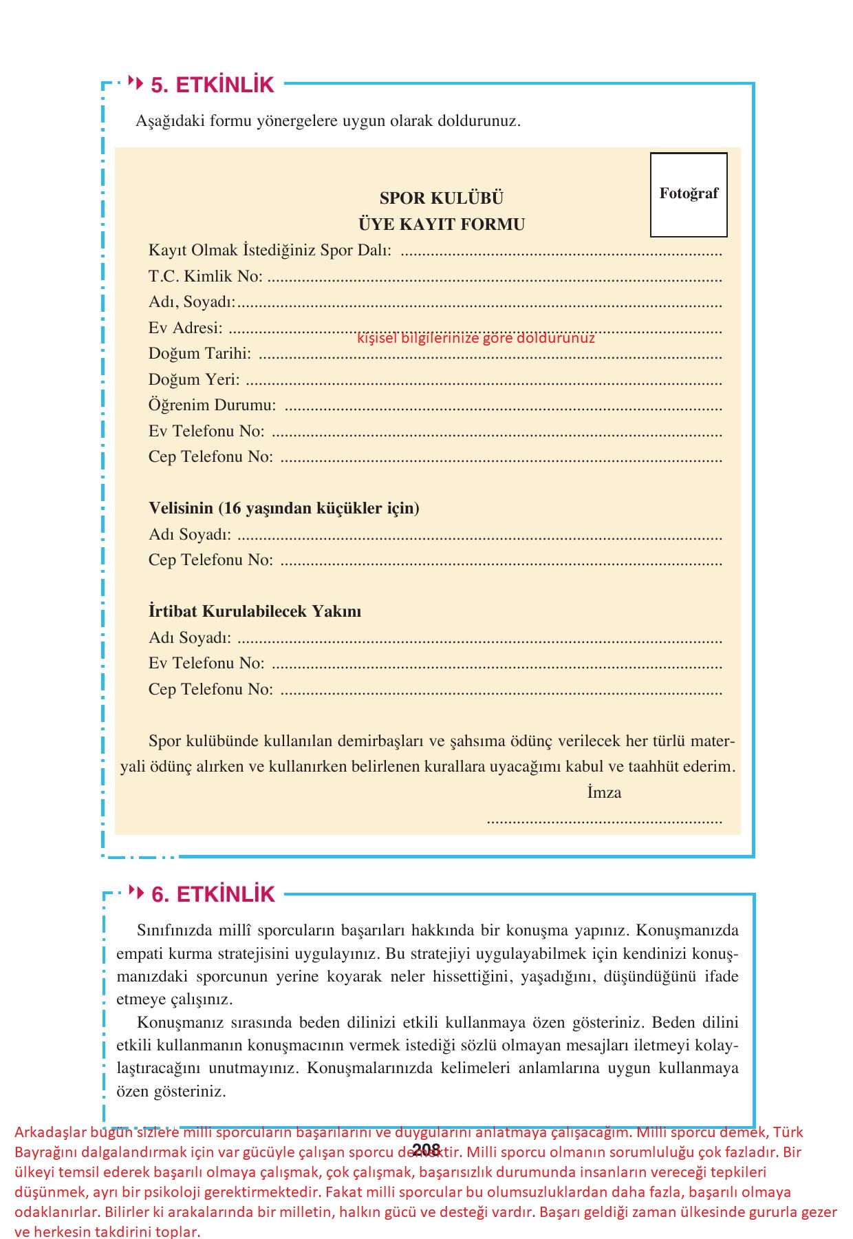 8. Sınıf Hecce Yayıncılık Türkçe Ders Kitabı Sayfa 208 Cevapları 8. Sınıf Hecce Yayıncılık Türkçe Ders Kitabı Sayfa 208 Cevapları