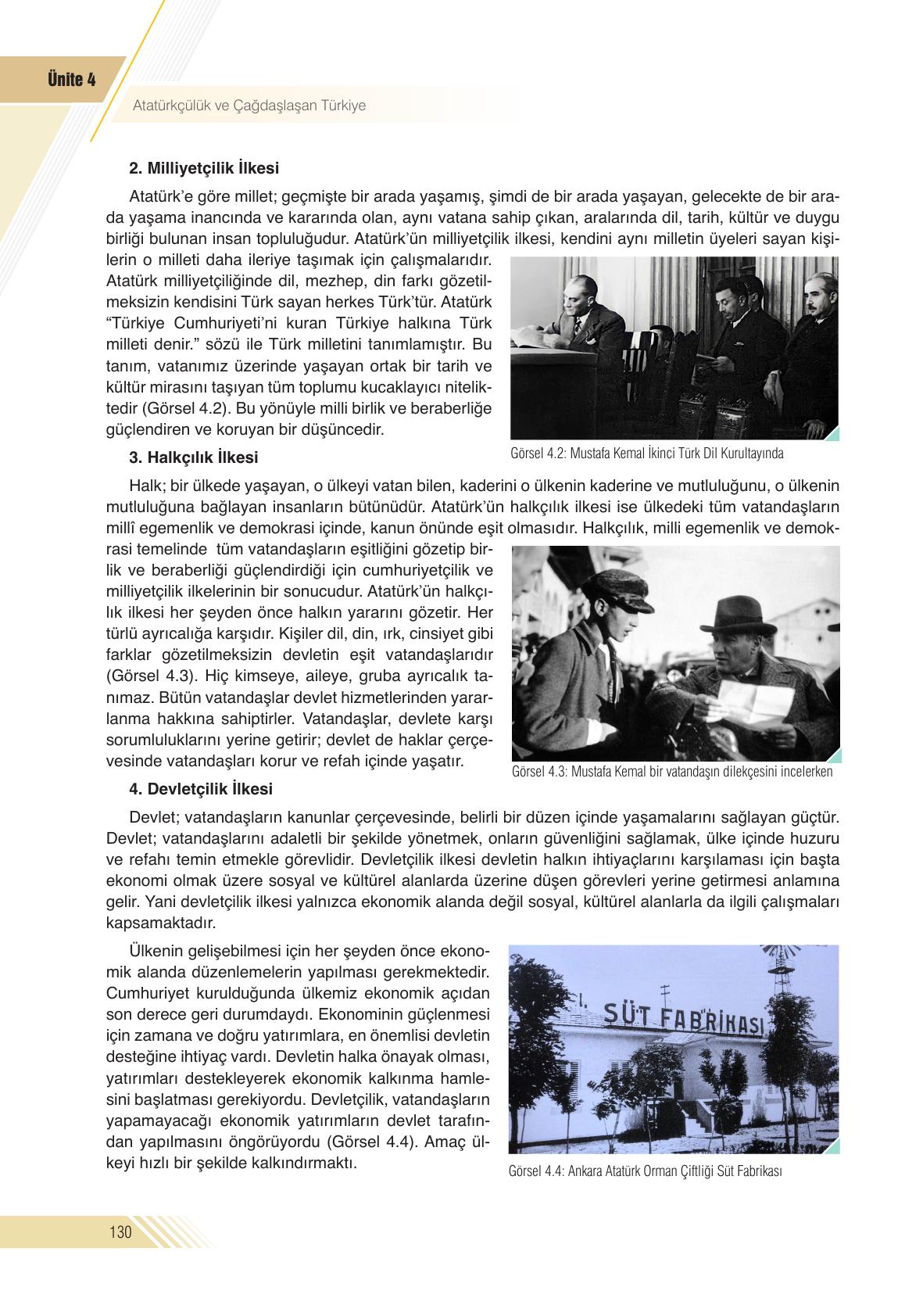 8. Sınıf Semih Ofset Sek Yayınları İnkılap Ders Kitabı Sayfa 130 Cevapları