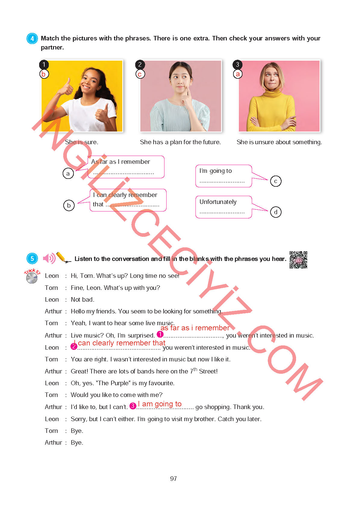 9. Sınıf Erkad Yayınları İngilizce Ders Kitabı Sayfa 97 Cevapları 9. Sınıf Erkad Yayınları İngilizce Ders Kitabı Sayfa 97 Cevapları