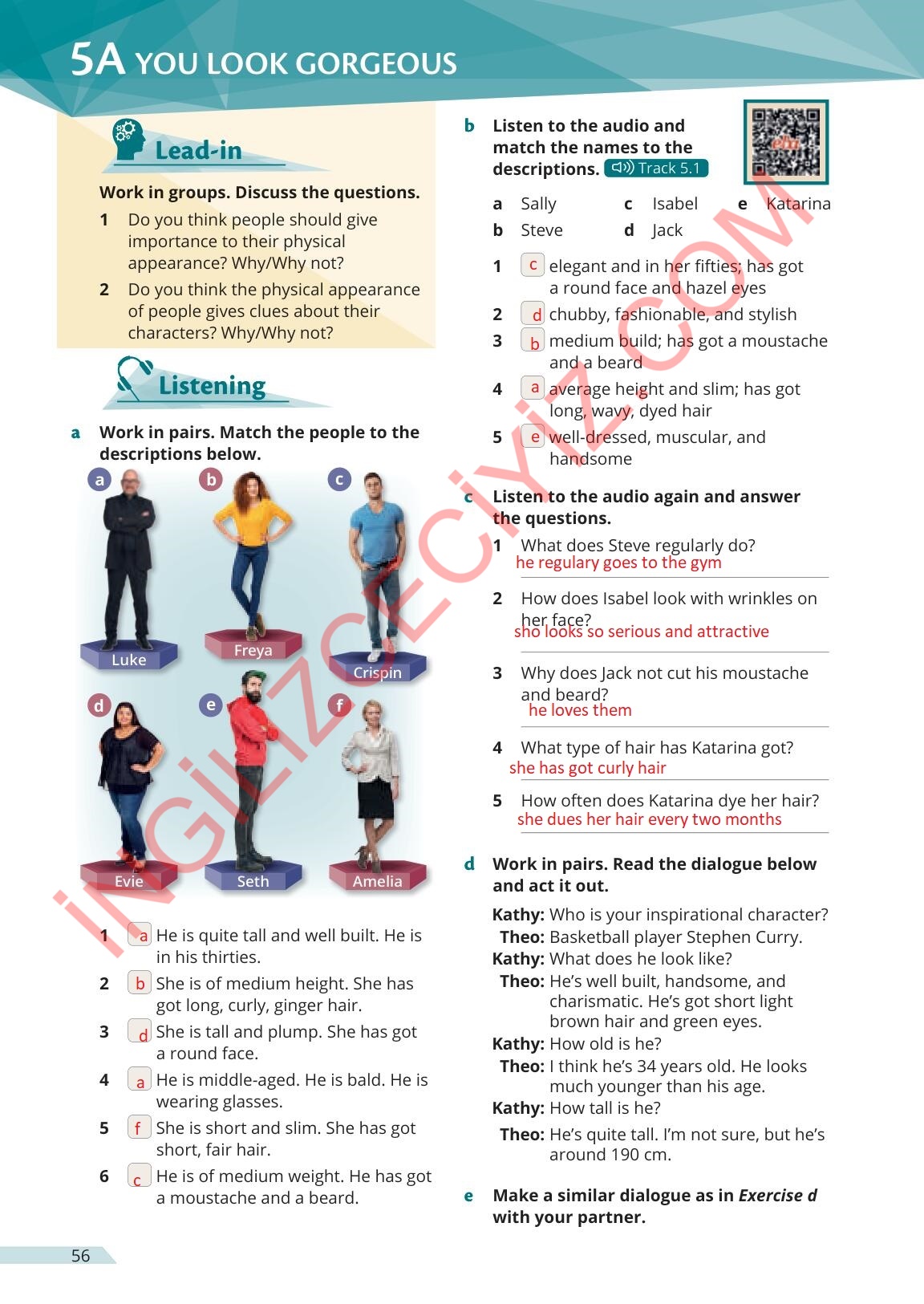 9. Sınıf Uplift Meb Yayınları İngilizce Ders Kitabı Sayfa 56 Cevapları 9. Sınıf Uplift Meb Yayınları İngilizce Ders Kitabı Sayfa 56 Cevapları