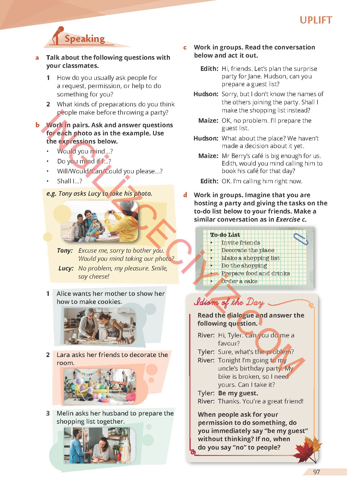 9. Sınıf Uplift Meb Yayınları İngilizce Ders Kitabı Sayfa 97 Cevapları 9. Sınıf Uplift Meb Yayınları İngilizce Ders Kitabı Sayfa 97 Cevapları