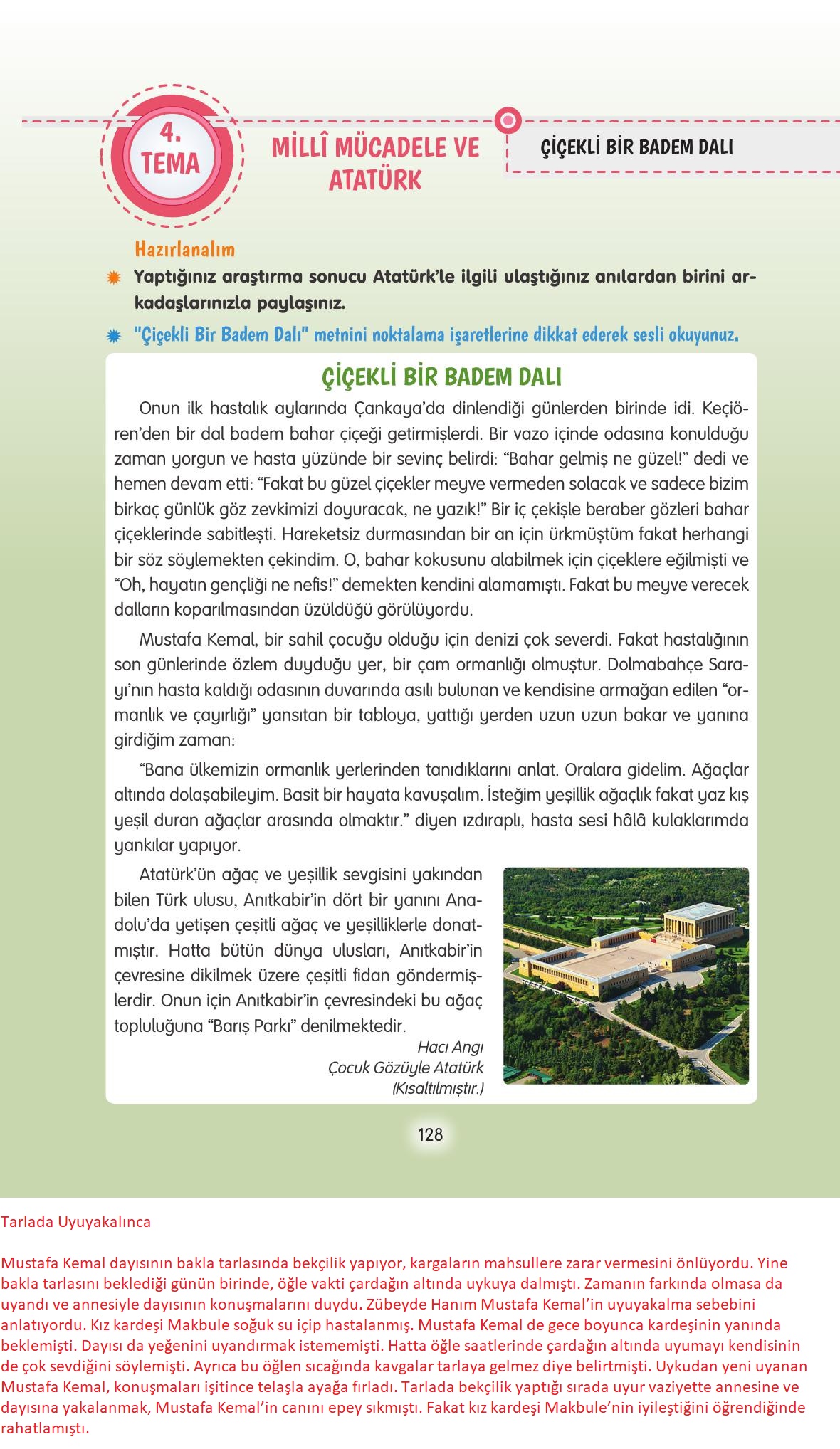 4. Sınıf Tuna Yayınları Türkçe Ders Kitabı Sayfa 128 Cevapları