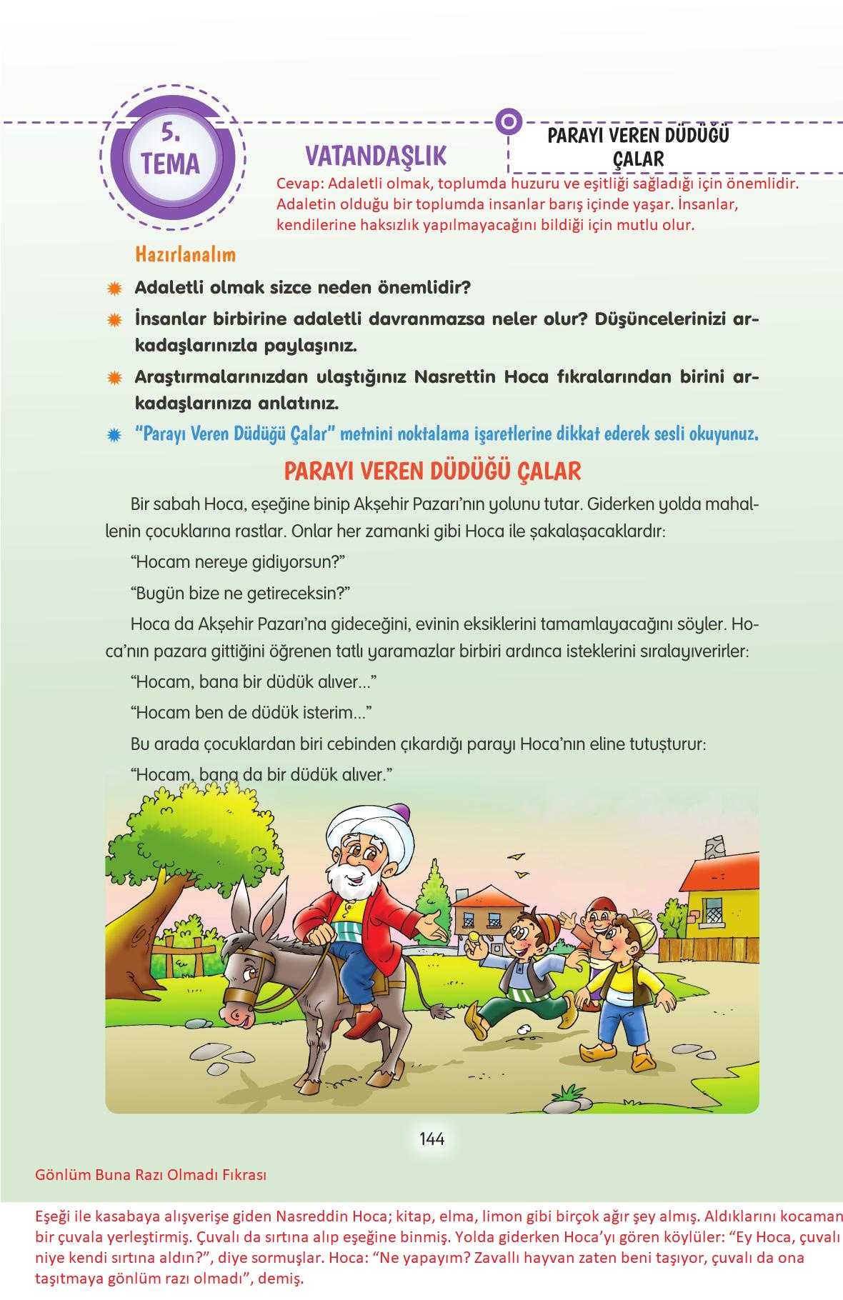 4. Sınıf Tuna Yayınları Türkçe Ders Kitabı Sayfa 144 Cevapları