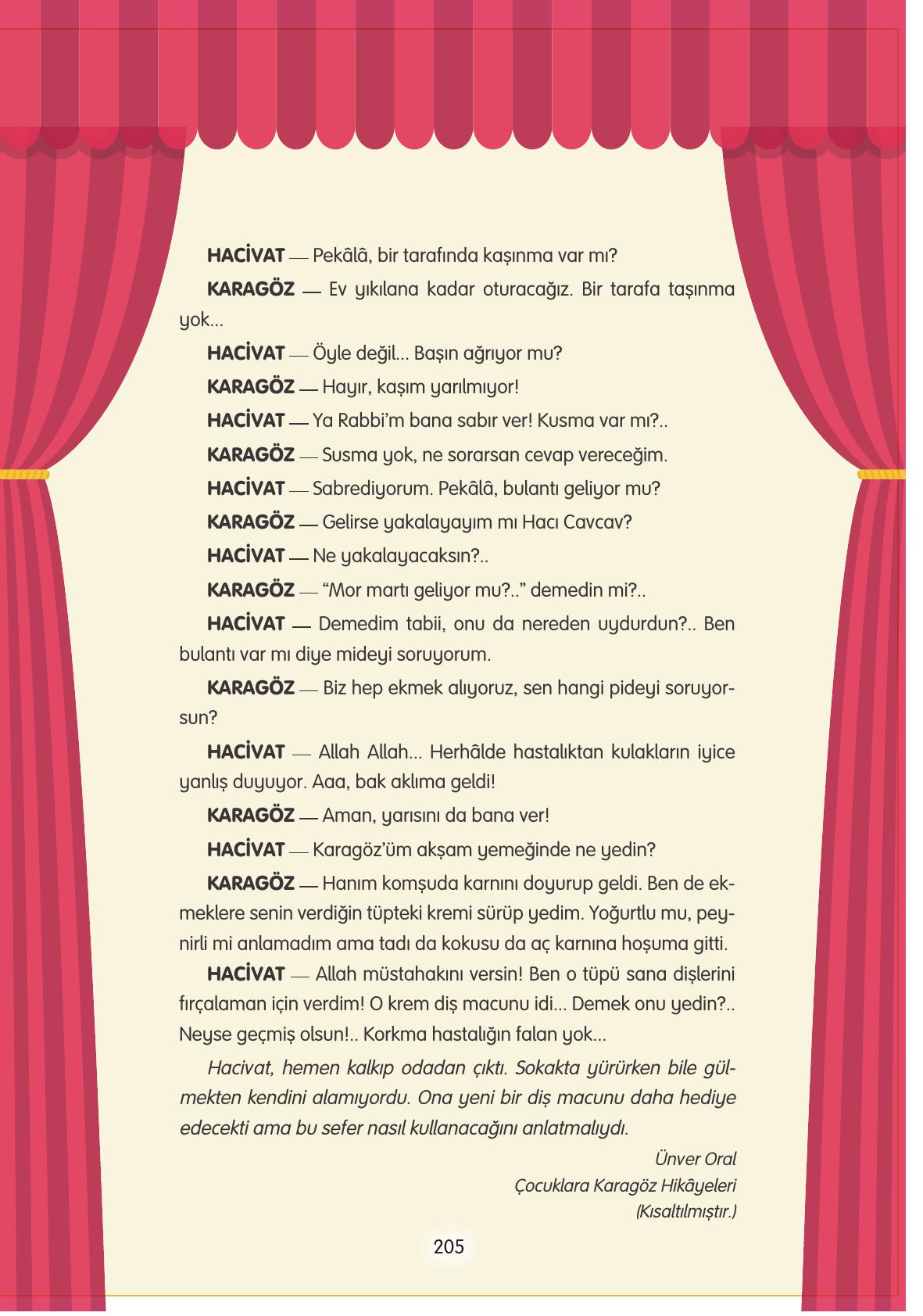 4. Sınıf Tuna Yayınları Türkçe Ders Kitabı Sayfa 205 Cevapları