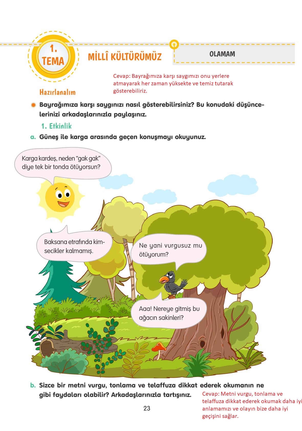 4. Sınıf Tuna Yayınları Türkçe Ders Kitabı Sayfa 23 Cevapları