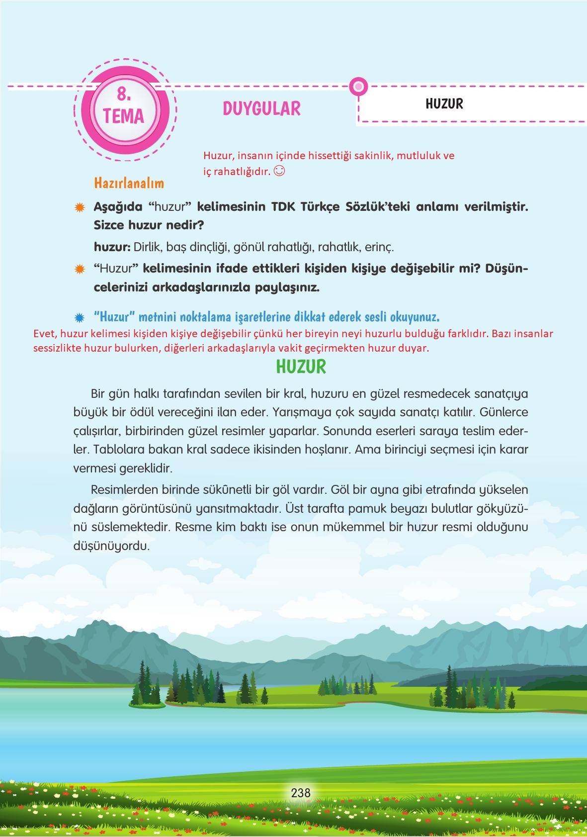 4. Sınıf Tuna Yayınları Türkçe Ders Kitabı Sayfa 238 Cevapları