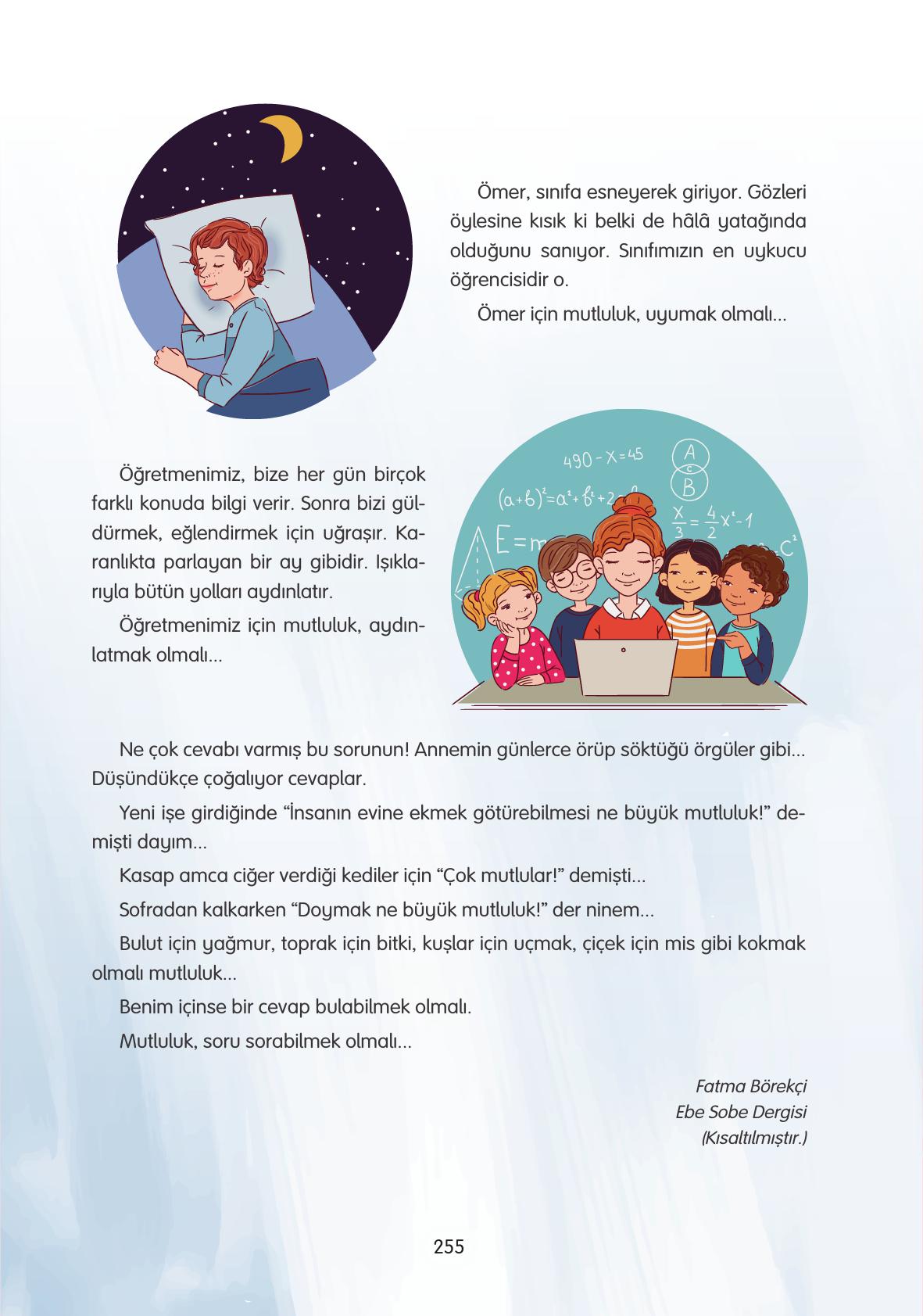 4. Sınıf Tuna Yayınları Türkçe Ders Kitabı Sayfa 255 Cevapları