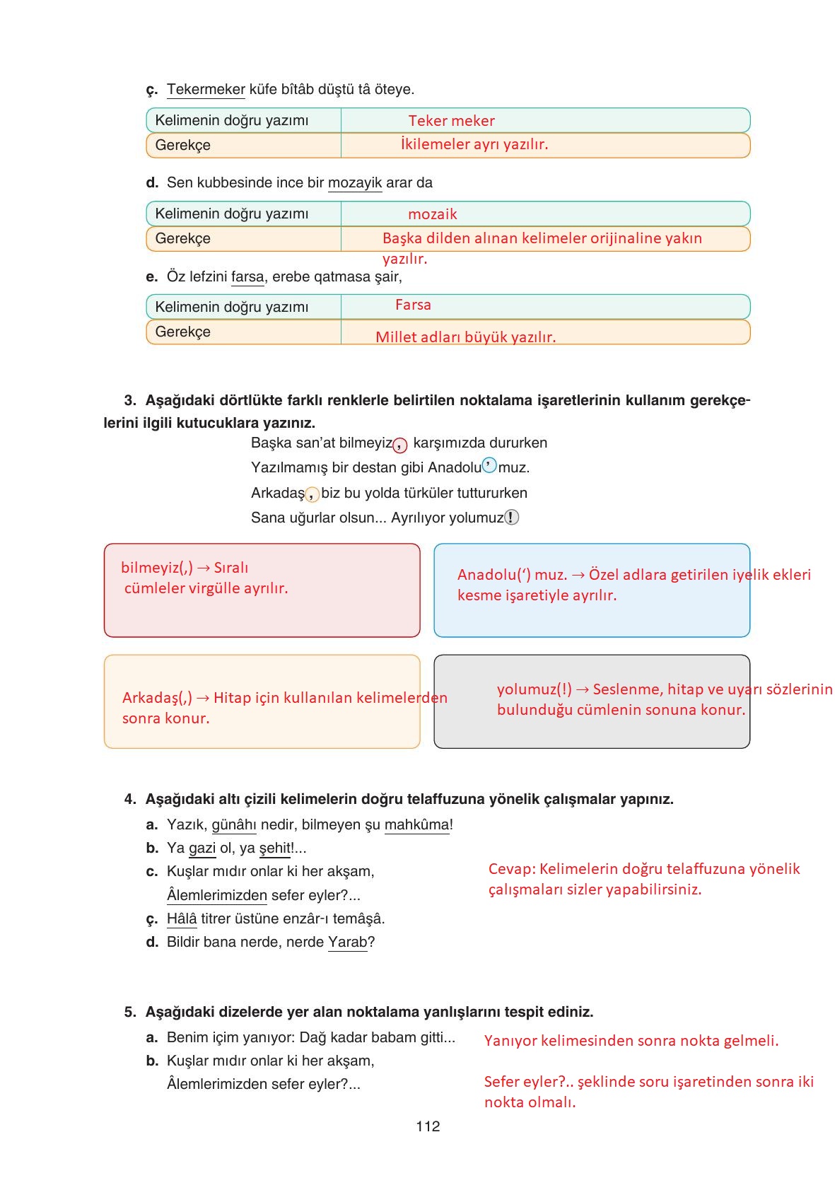 11. Sınıf Gizem Yayıncılık Edebiyat Ders Kitabı Sayfa 112 Cevapları