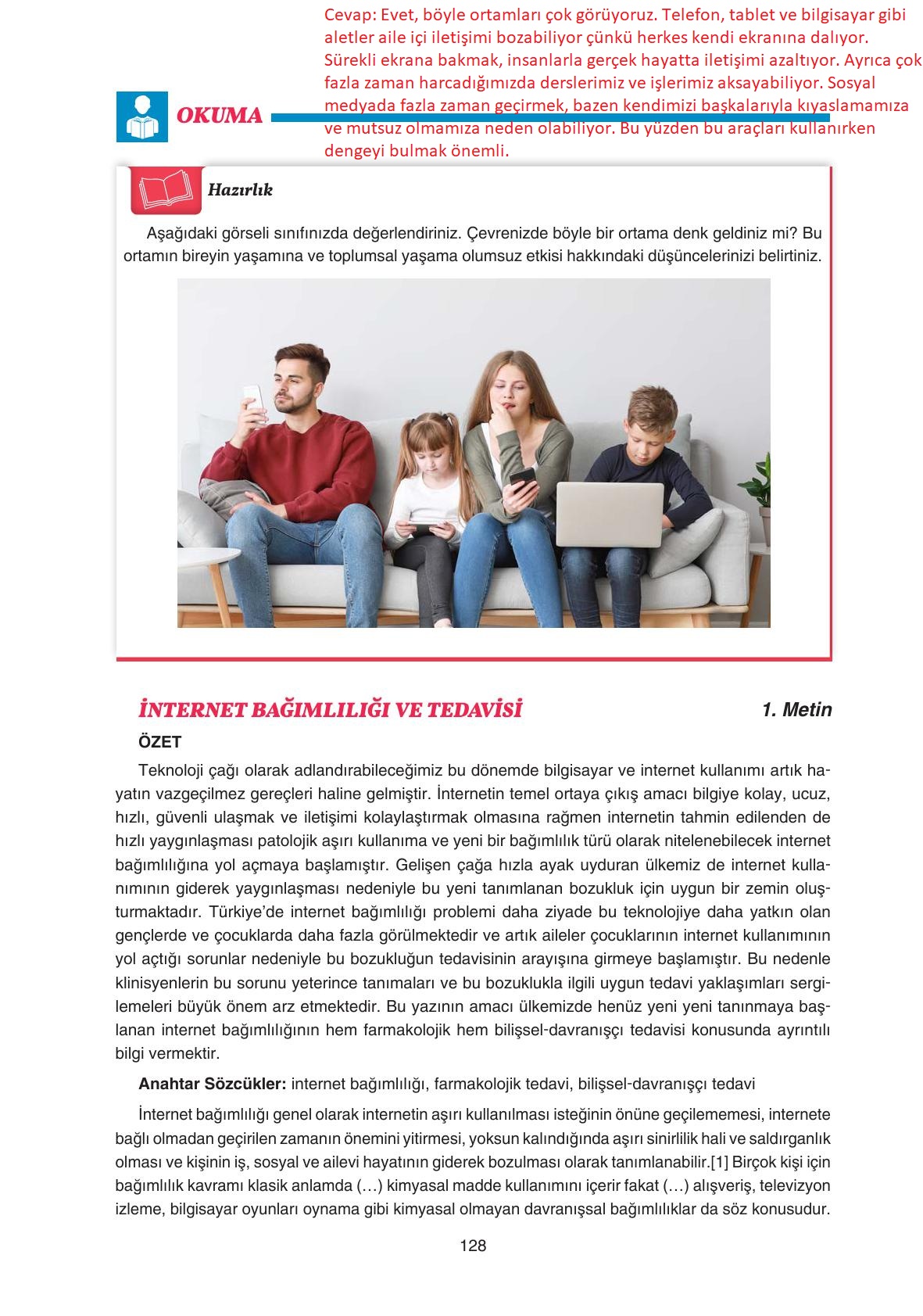 11. Sınıf Gizem Yayıncılık Edebiyat Ders Kitabı Sayfa 128 Cevapları