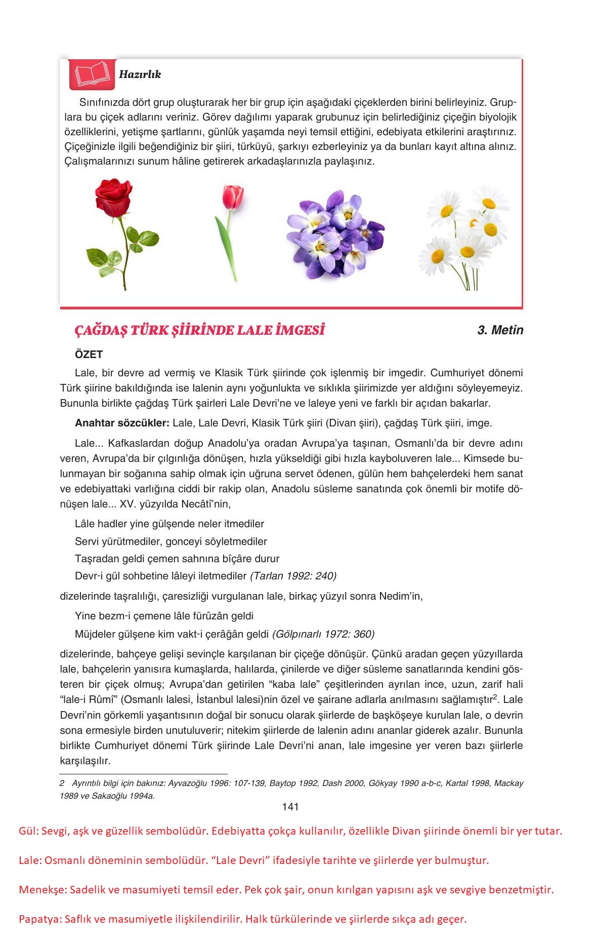 11. Sınıf Gizem Yayıncılık Edebiyat Ders Kitabı Sayfa 141 Cevapları