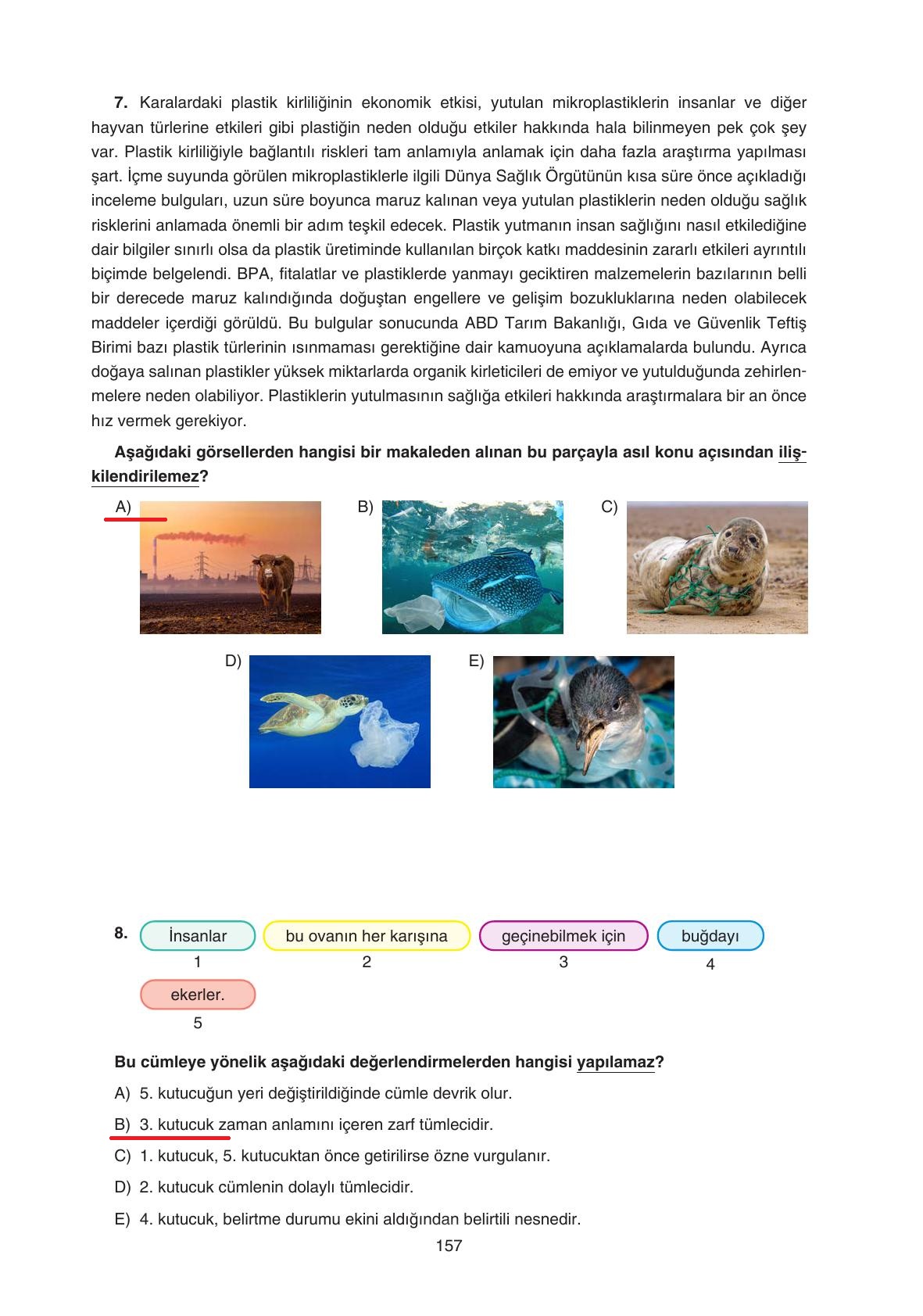 11. Sınıf Gizem Yayıncılık Edebiyat Ders Kitabı Sayfa 157 Cevapları