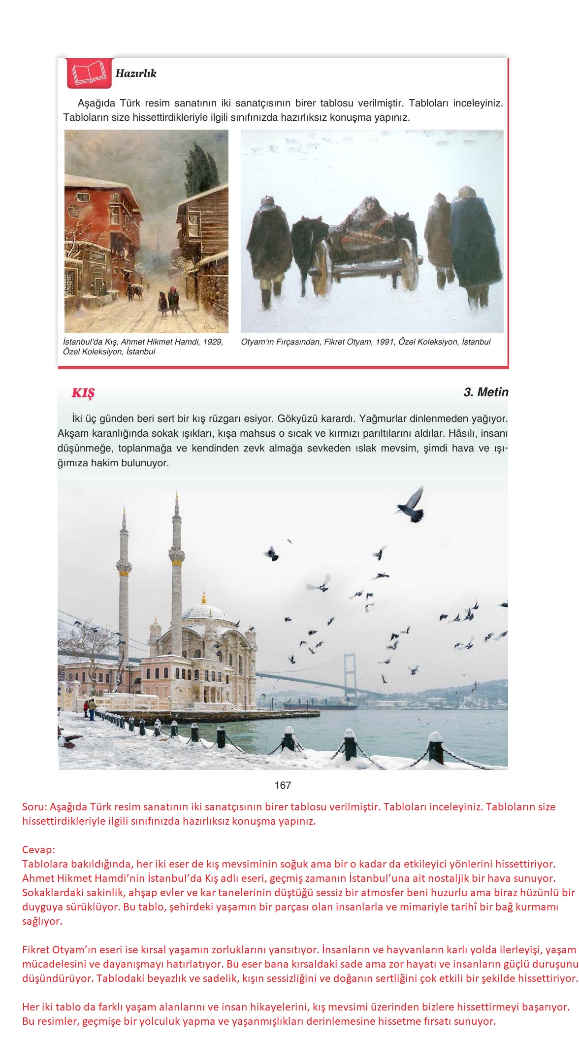 11. Sınıf Gizem Yayıncılık Edebiyat Ders Kitabı Sayfa 167 Cevapları