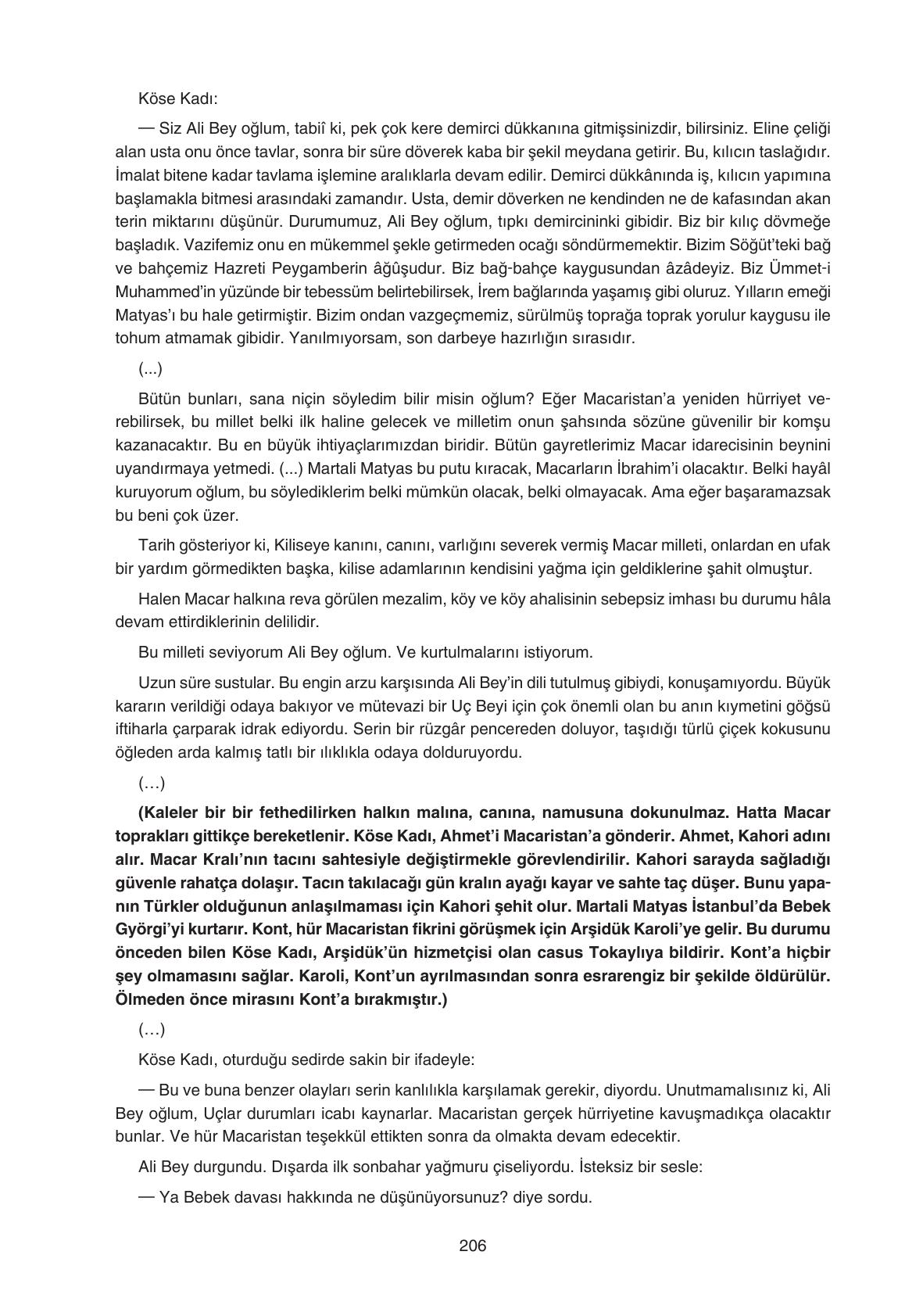 11. Sınıf Gizem Yayıncılık Edebiyat Ders Kitabı Sayfa 206 Cevapları