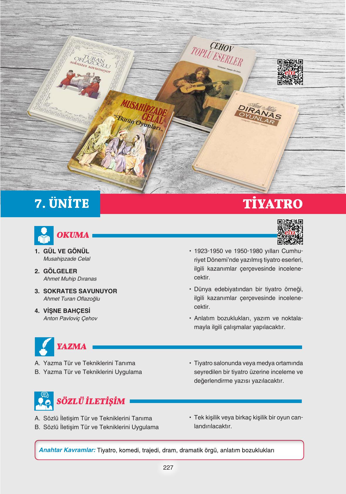 11. Sınıf Gizem Yayıncılık Edebiyat Ders Kitabı Sayfa 227 Cevapları