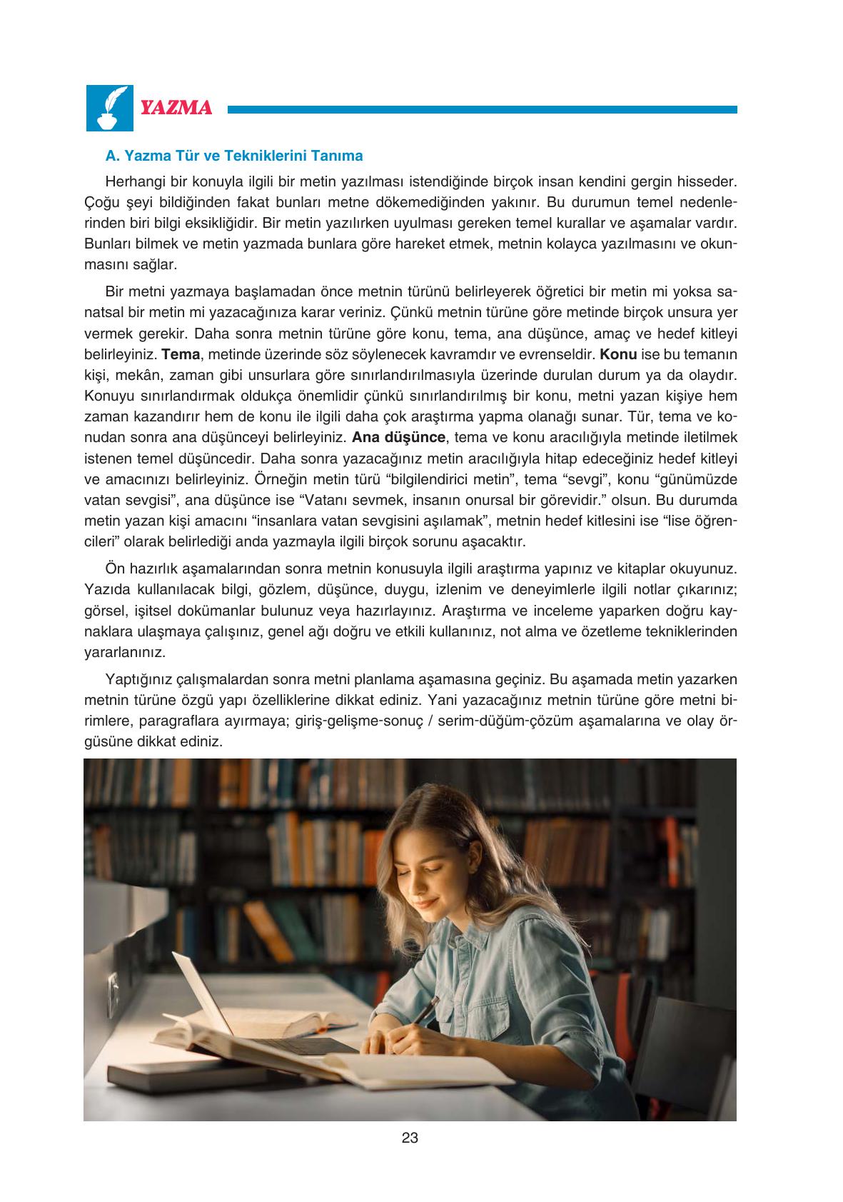 11. Sınıf Gizem Yayıncılık Edebiyat Ders Kitabı Sayfa 23 Cevapları