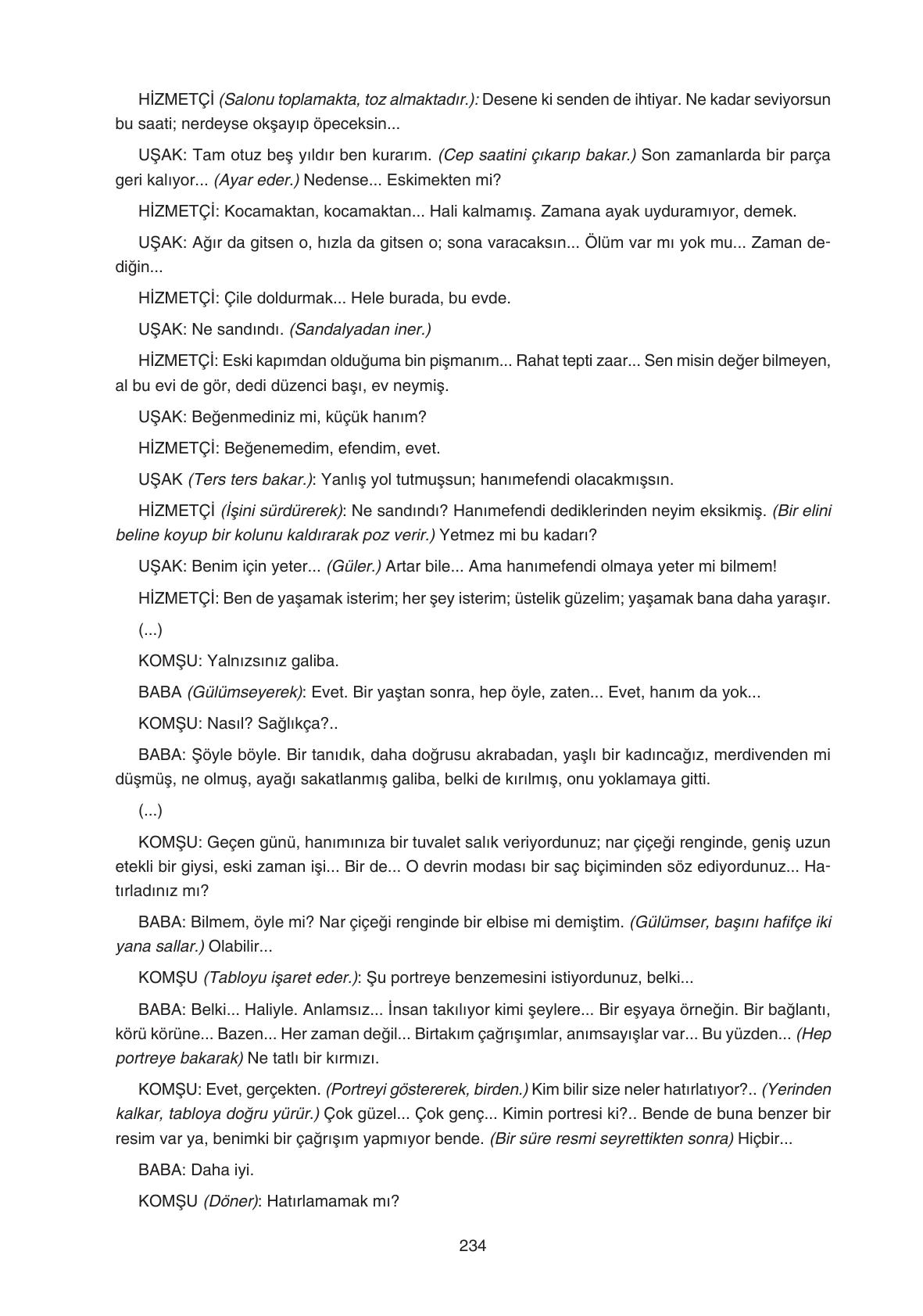 11. Sınıf Gizem Yayıncılık Edebiyat Ders Kitabı Sayfa 234 Cevapları