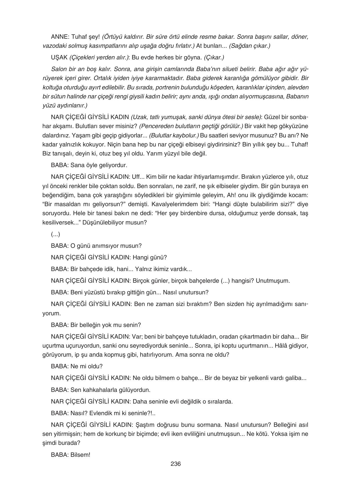 11. Sınıf Gizem Yayıncılık Edebiyat Ders Kitabı Sayfa 236 Cevapları