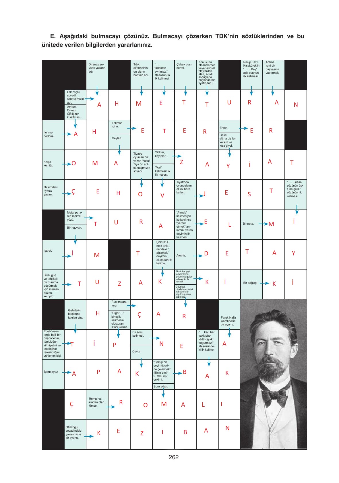 11. Sınıf Gizem Yayıncılık Edebiyat Ders Kitabı Sayfa 262 Cevapları