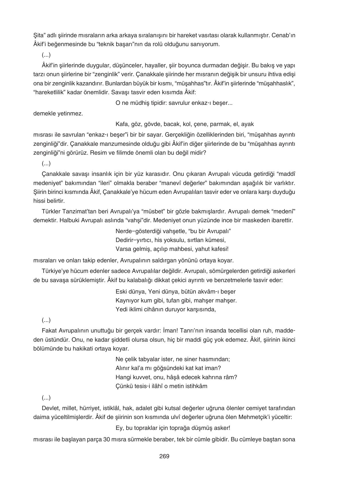 11. Sınıf Gizem Yayıncılık Edebiyat Ders Kitabı Sayfa 269 Cevapları