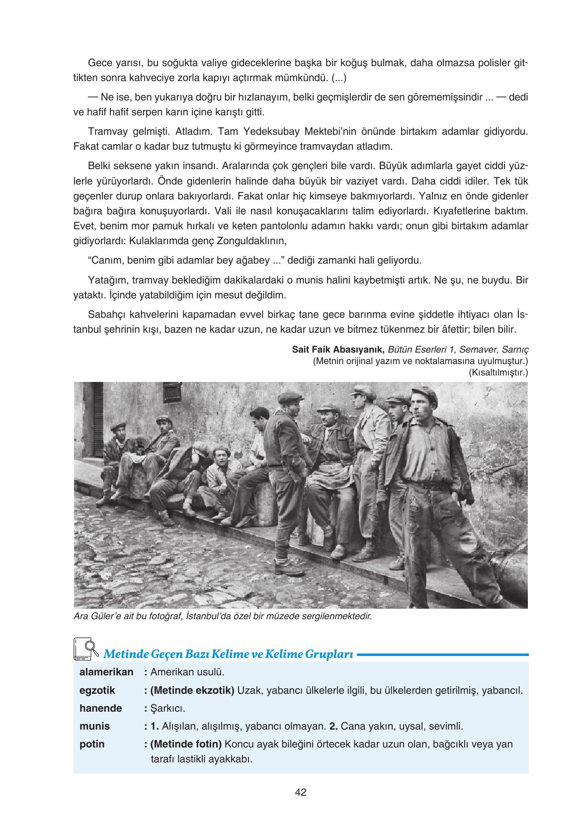 11. Sınıf Gizem Yayıncılık Edebiyat Ders Kitabı Sayfa 42 Cevapları