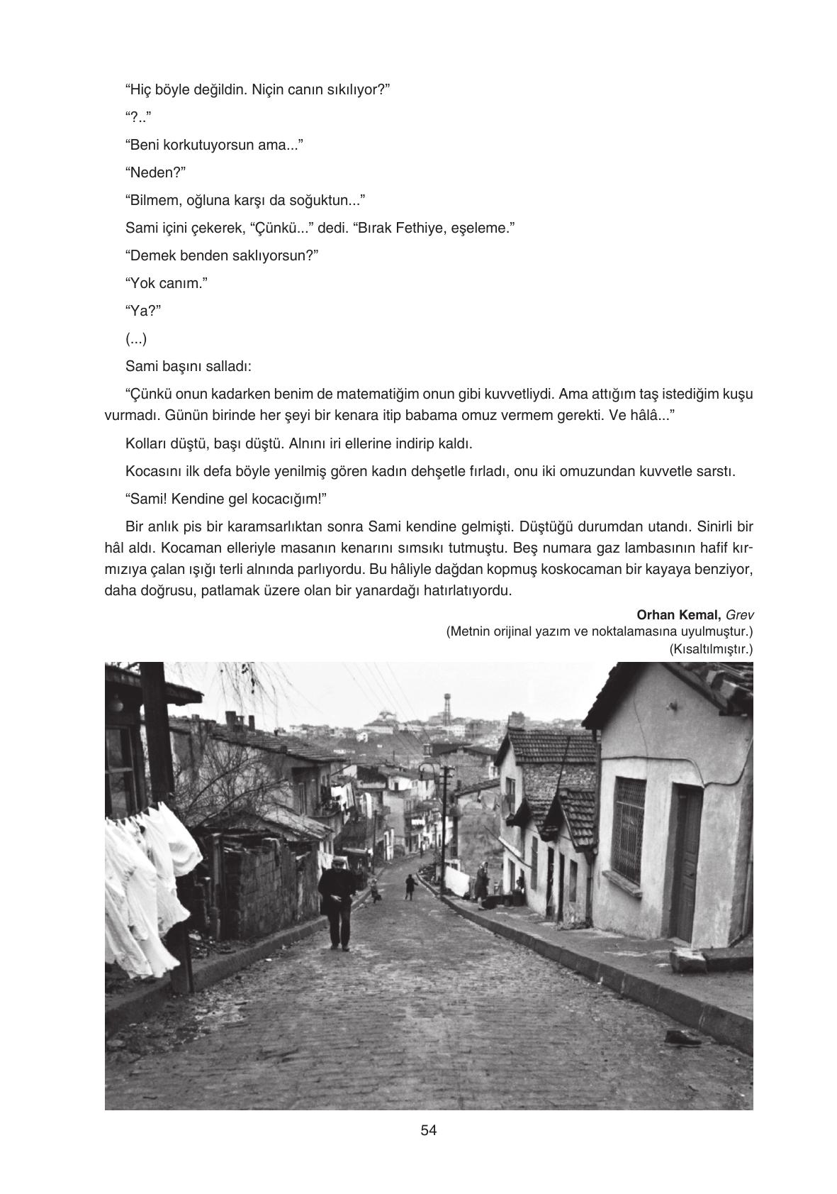 11. Sınıf Gizem Yayıncılık Edebiyat Ders Kitabı Sayfa 54 Cevapları