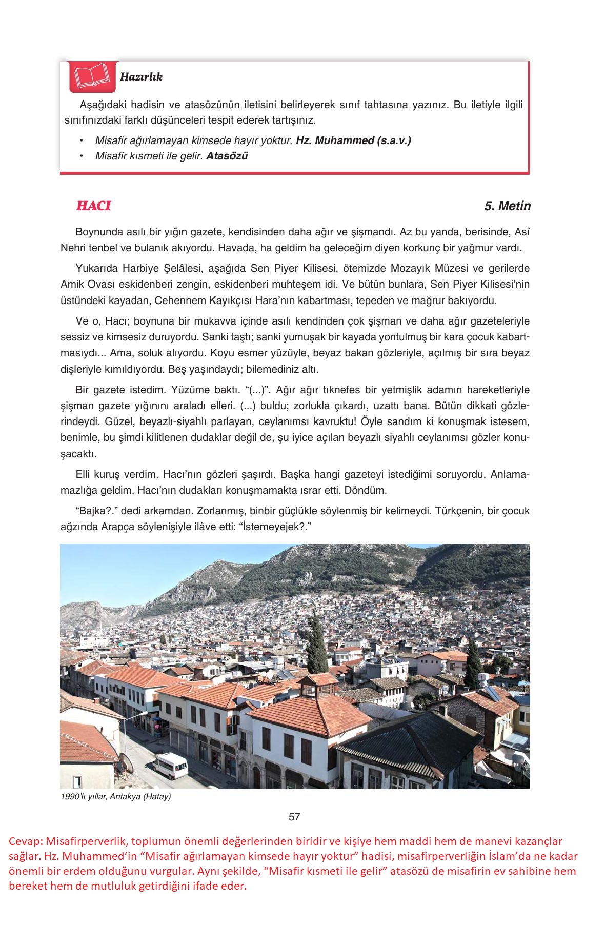 11. Sınıf Gizem Yayıncılık Edebiyat Ders Kitabı Sayfa 57 Cevapları