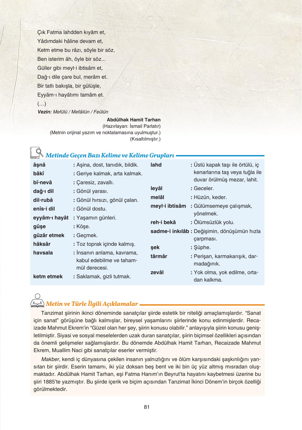 11. Sınıf Gizem Yayıncılık Edebiyat Ders Kitabı Sayfa 81 Cevapları