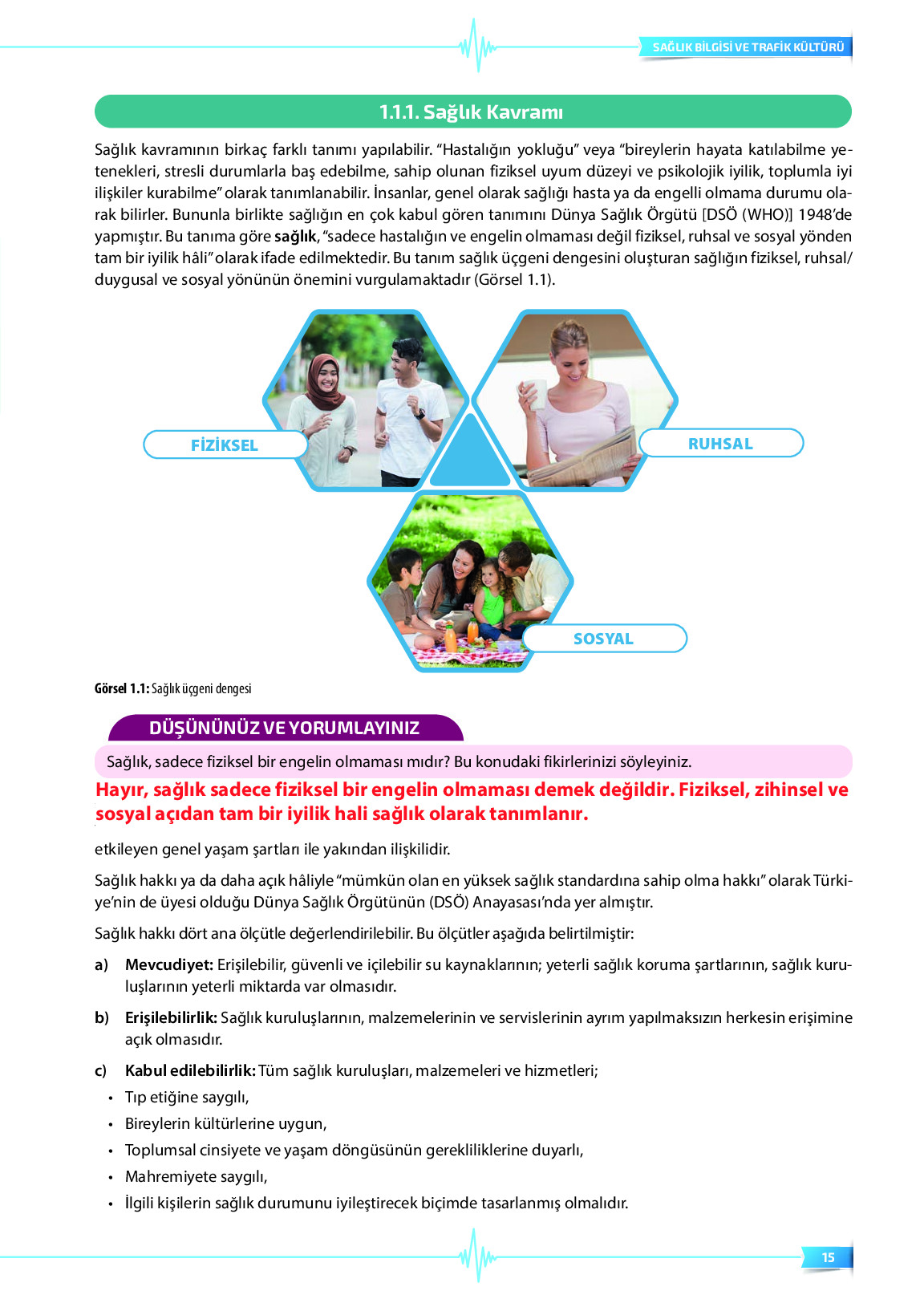 9. Sınıf Meb Yayınları Sağlık Bilgisi Ve Trafik Kültürü Ders Kitabı Sayfa 15 Cevapları 9. Sınıf Meb Yayınları Sağlık Bilgisi Ve Trafik Kültürü Ders Kitabı Sayfa 15 Cevapları