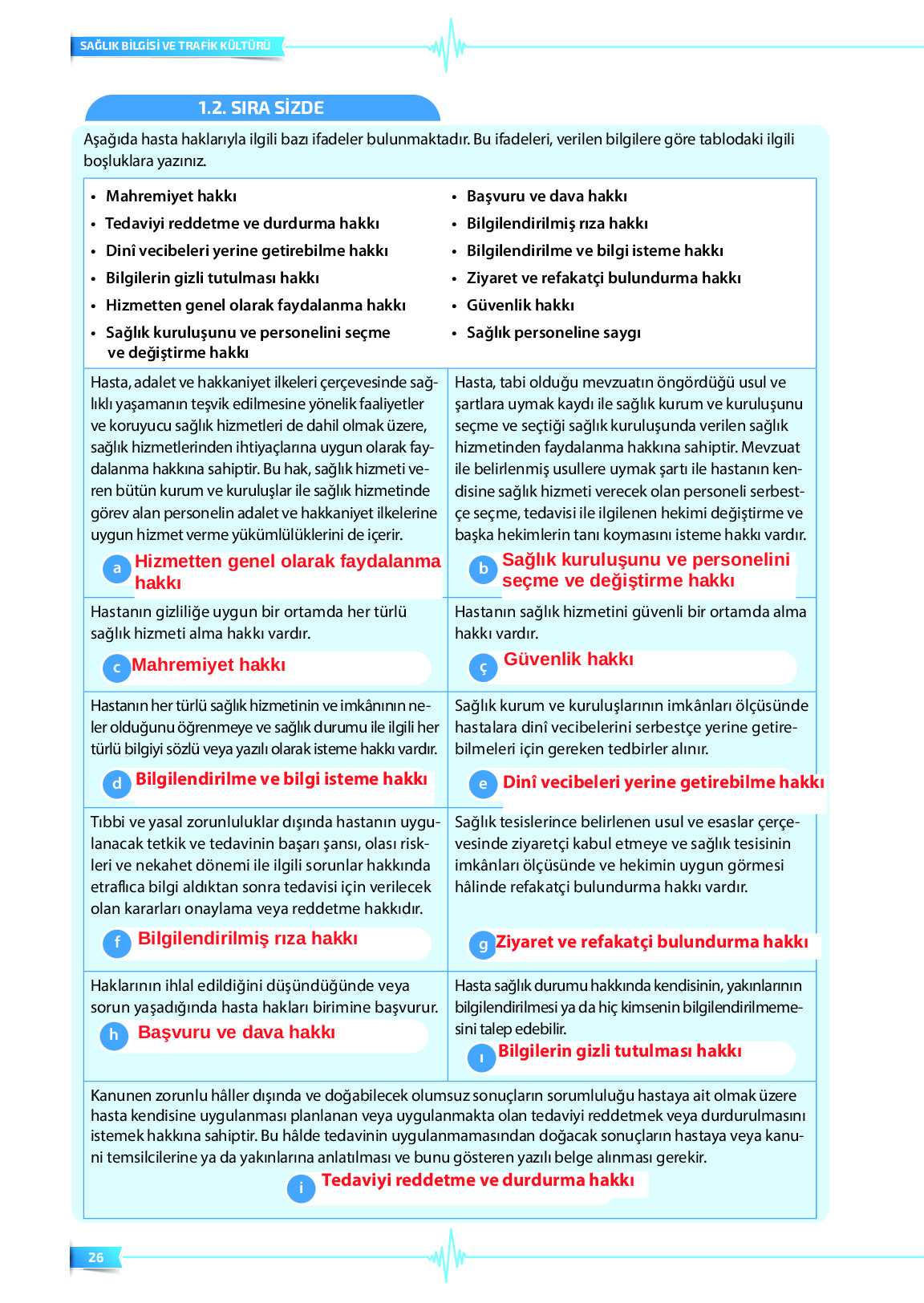 9. Sınıf Meb Yayınları Sağlık Bilgisi Ve Trafik Kültürü Ders Kitabı Sayfa 26 Cevapları 9. Sınıf Meb Yayınları Sağlık Bilgisi Ve Trafik Kültürü Ders Kitabı Sayfa 26 Cevapları