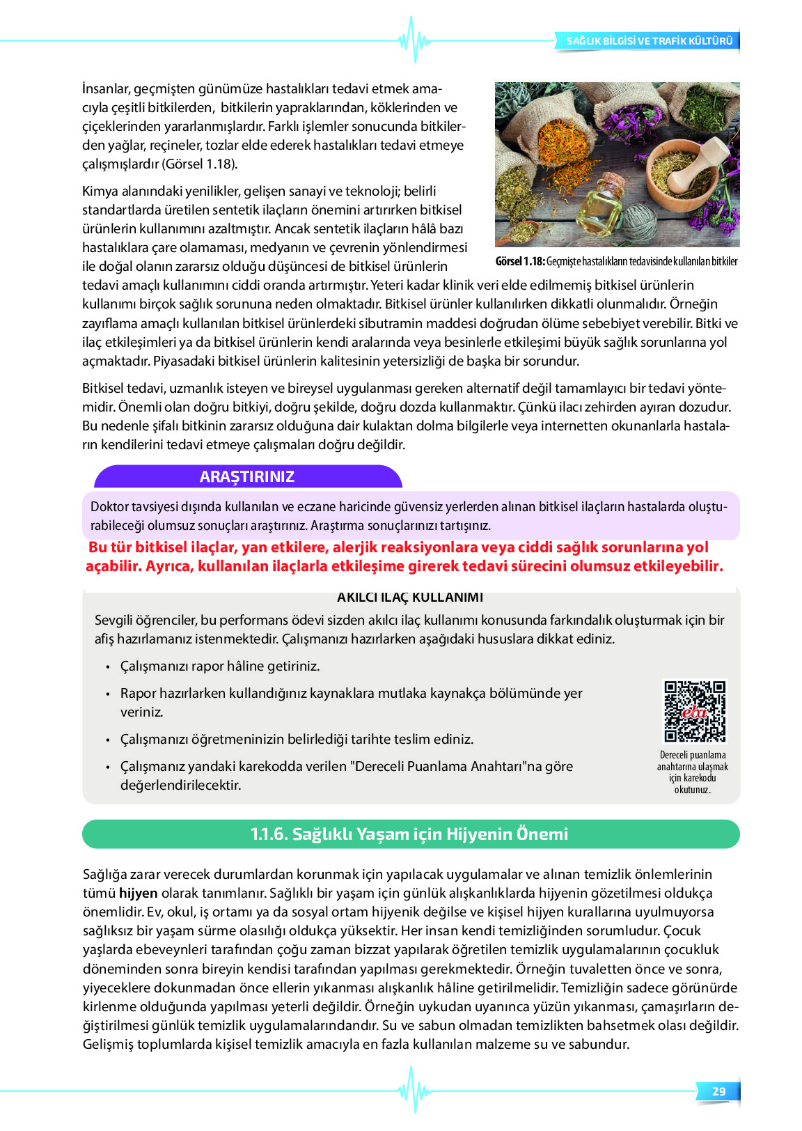 9. Sınıf Meb Yayınları Sağlık Bilgisi Ve Trafik Kültürü Ders Kitabı Sayfa 29 Cevapları