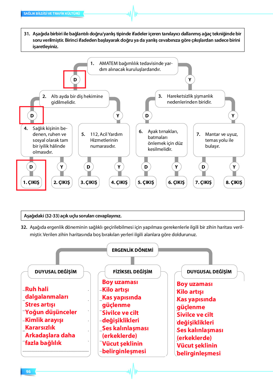 9. Sınıf Meb Yayınları Sağlık Bilgisi Ve Trafik Kültürü Ders Kitabı Sayfa 96 Cevapları 9. Sınıf Meb Yayınları Sağlık Bilgisi Ve Trafik Kültürü Ders Kitabı Sayfa 96 Cevapları