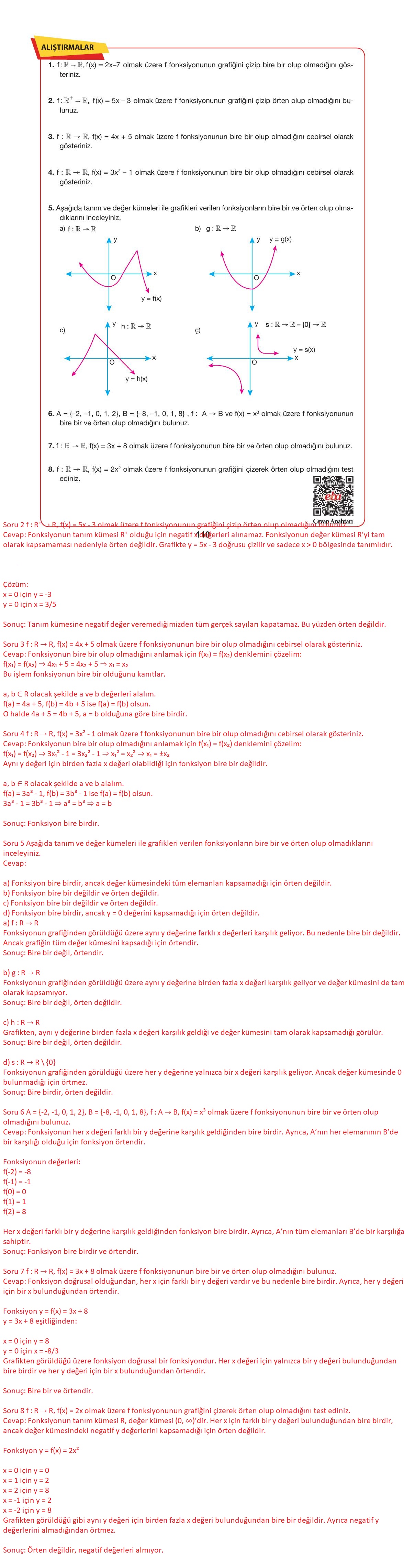 10. Sınıf Hecce Yayıncılık Matematik Ders Kitabı Sayfa 110 Cevapları