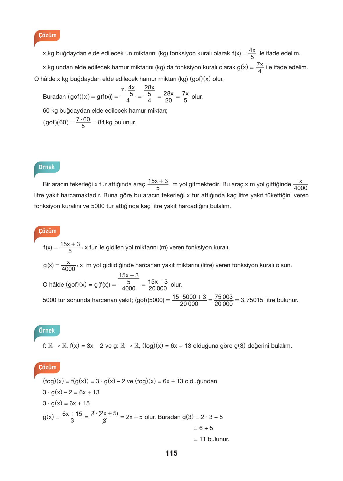 10. Sınıf Hecce Yayıncılık Matematik Ders Kitabı Sayfa 115 Cevapları