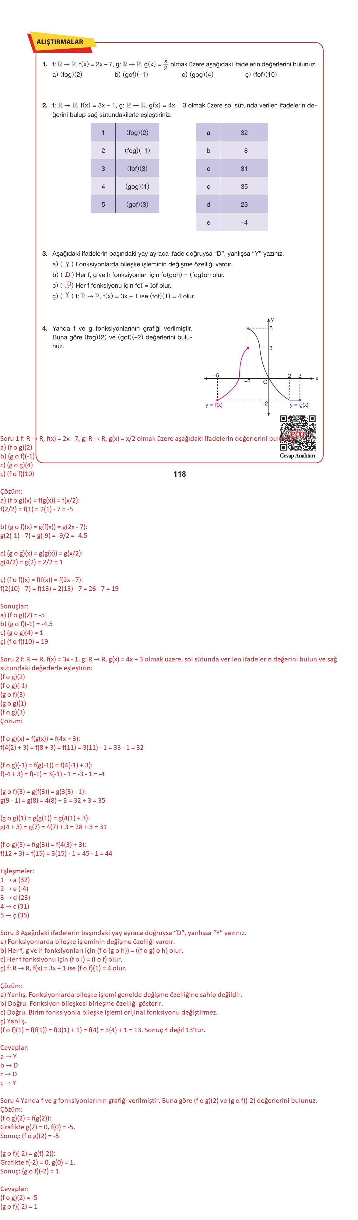 10. Sınıf Hecce Yayıncılık Matematik Ders Kitabı Sayfa 118 Cevapları 10. Sınıf Hecce Yayıncılık Matematik Ders Kitabı Sayfa 118 Cevapları