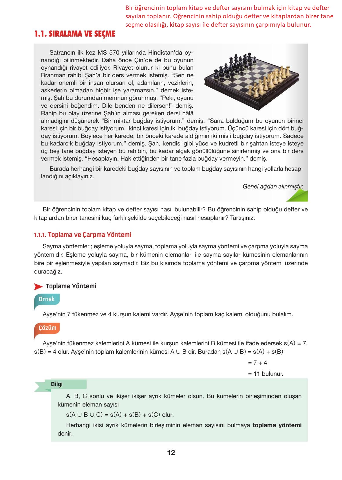 10. Sınıf Hecce Yayıncılık Matematik Ders Kitabı Sayfa 12 Cevapları