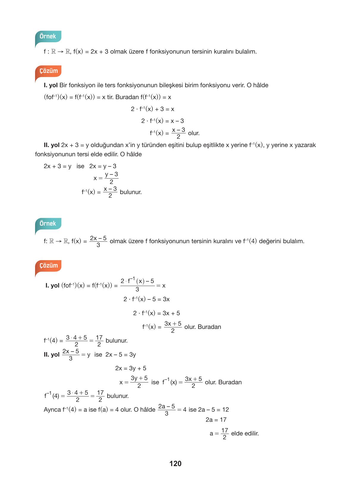 10. Sınıf Hecce Yayıncılık Matematik Ders Kitabı Sayfa 120 Cevapları 10. Sınıf Hecce Yayıncılık Matematik Ders Kitabı Sayfa 120 Cevapları