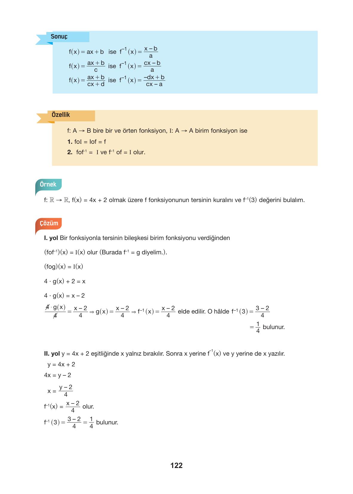 10. Sınıf Hecce Yayıncılık Matematik Ders Kitabı Sayfa 122 Cevapları 10. Sınıf Hecce Yayıncılık Matematik Ders Kitabı Sayfa 122 Cevapları