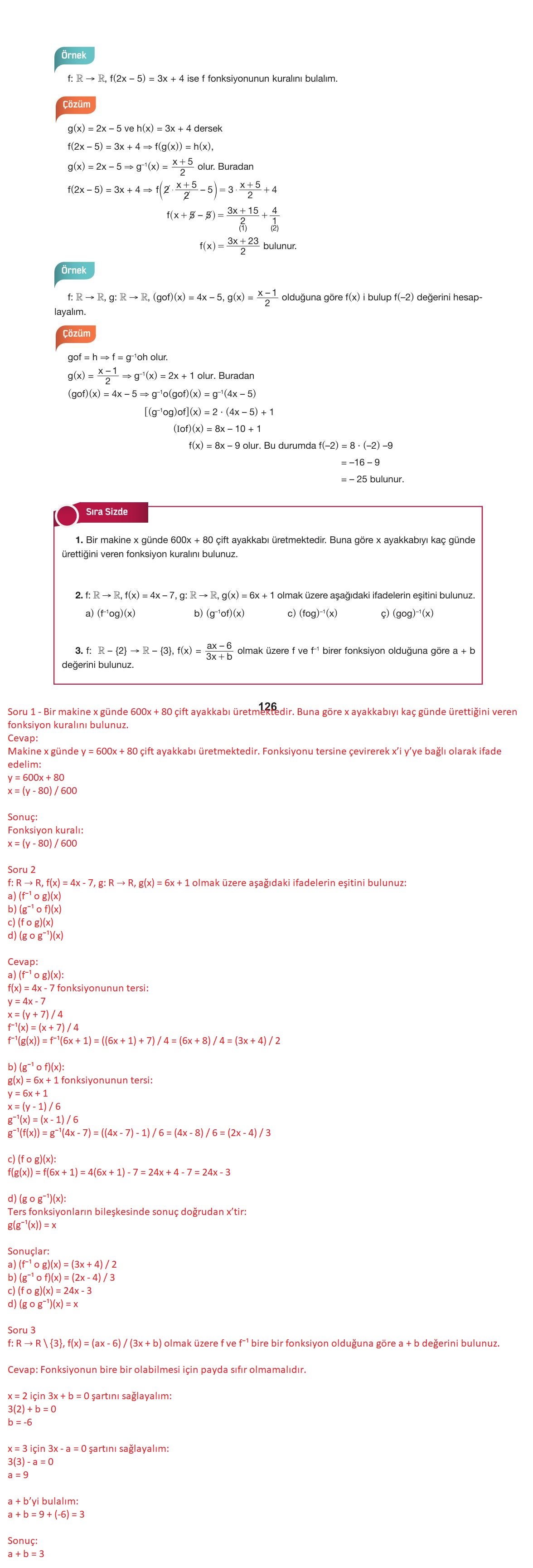 10. Sınıf Hecce Yayıncılık Matematik Ders Kitabı Sayfa 126 Cevapları