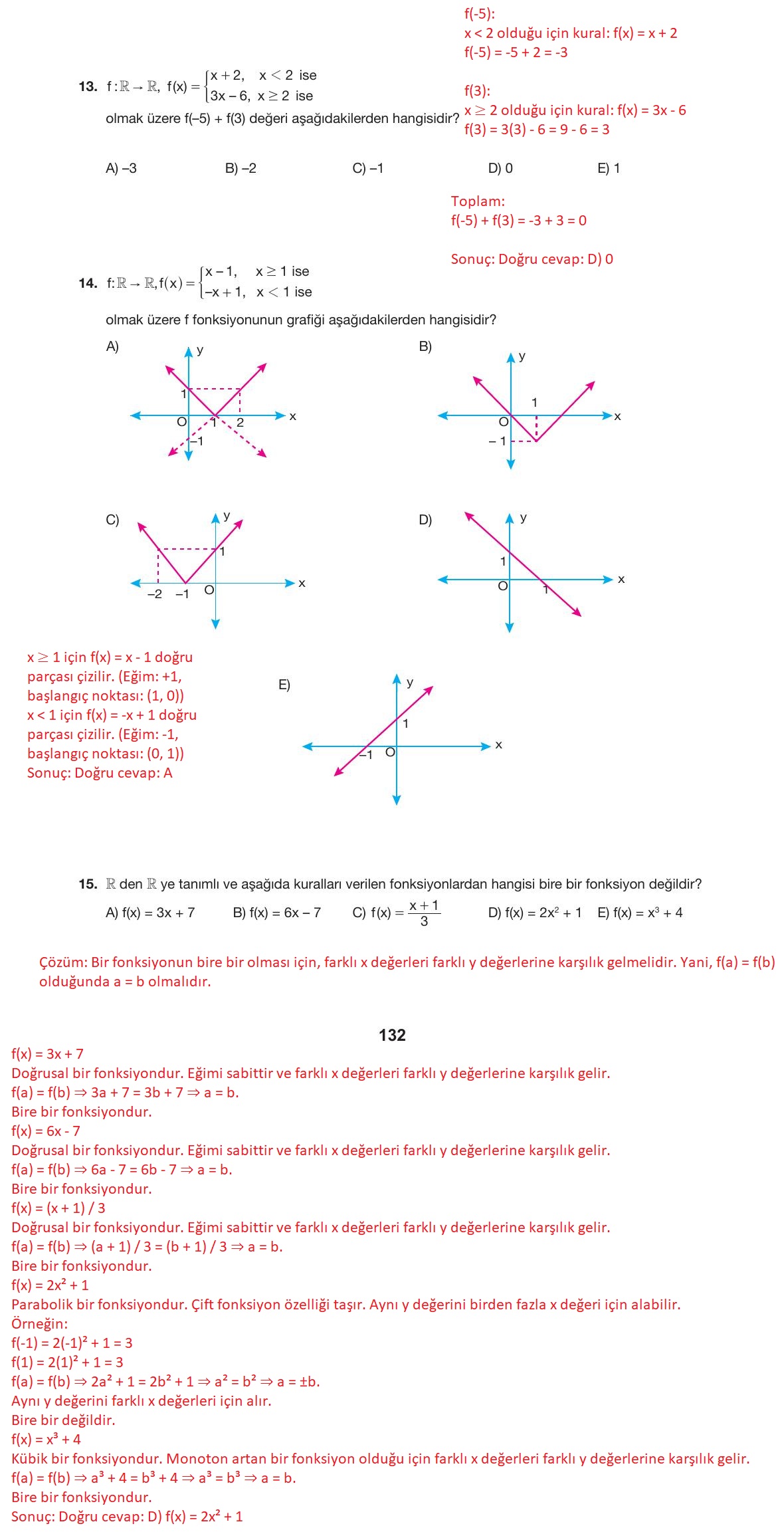 10. Sınıf Hecce Yayıncılık Matematik Ders Kitabı Sayfa 132 Cevapları