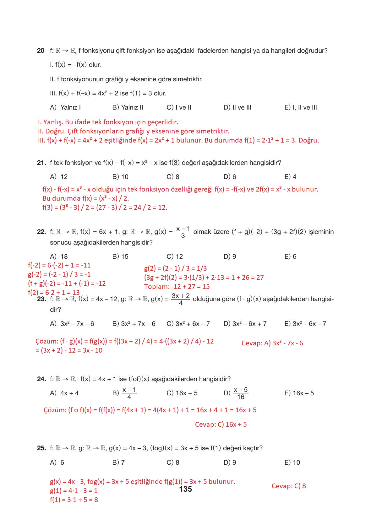 10. Sınıf Hecce Yayıncılık Matematik Ders Kitabı Sayfa 135 Cevapları 10. Sınıf Hecce Yayıncılık Matematik Ders Kitabı Sayfa 135 Cevapları