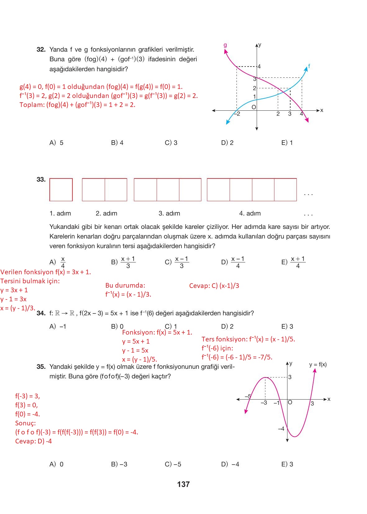 10. Sınıf Hecce Yayıncılık Matematik Ders Kitabı Sayfa 137 Cevapları