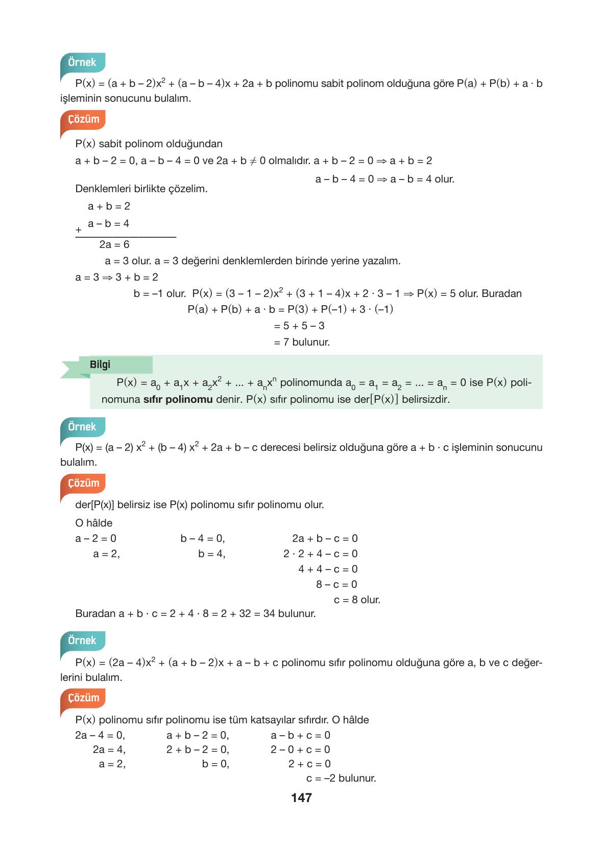 10. Sınıf Hecce Yayıncılık Matematik Ders Kitabı Sayfa 147 Cevapları 10. Sınıf Hecce Yayıncılık Matematik Ders Kitabı Sayfa 147 Cevapları