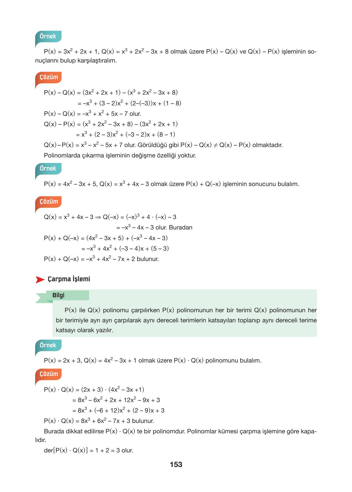10. Sınıf Hecce Yayıncılık Matematik Ders Kitabı Sayfa 153 Cevapları 10. Sınıf Hecce Yayıncılık Matematik Ders Kitabı Sayfa 153 Cevapları