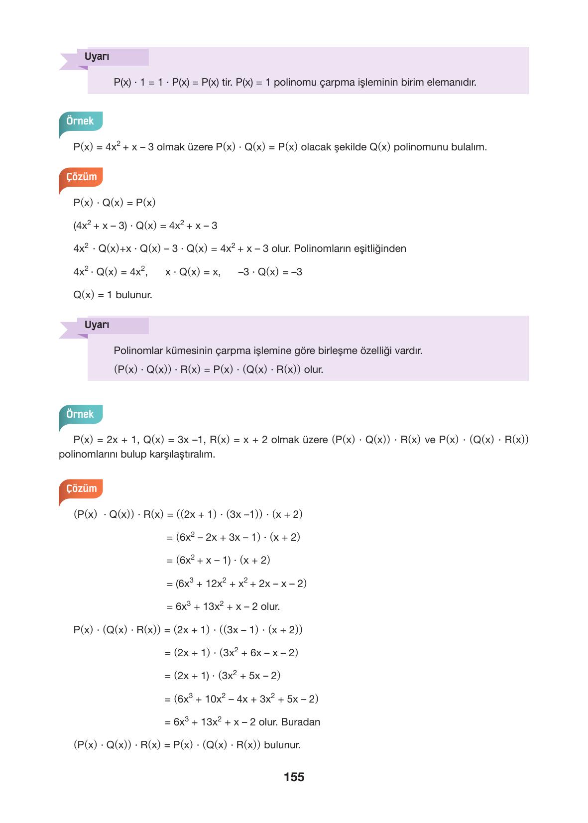 10. Sınıf Hecce Yayıncılık Matematik Ders Kitabı Sayfa 155 Cevapları 10. Sınıf Hecce Yayıncılık Matematik Ders Kitabı Sayfa 155 Cevapları