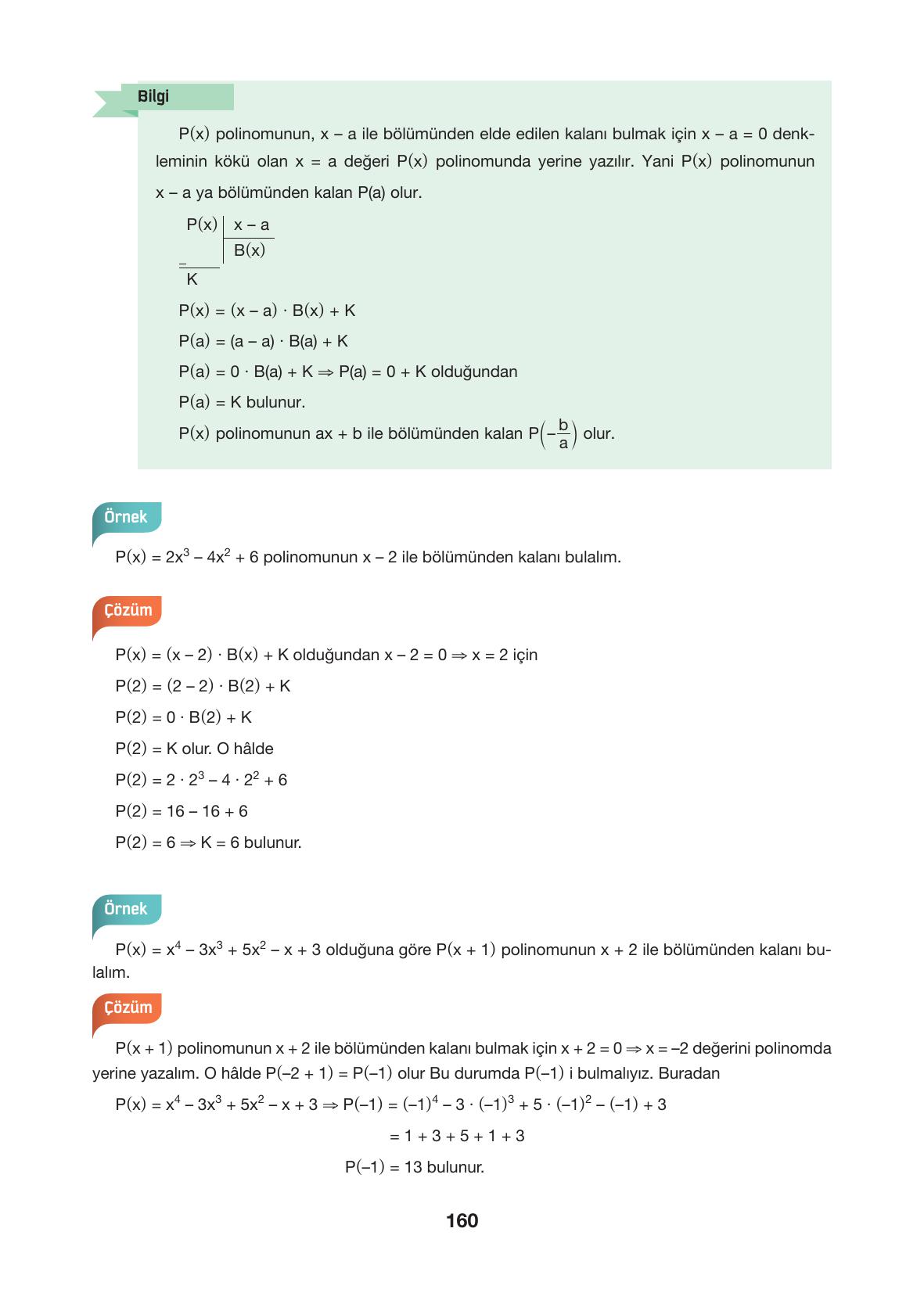 10. Sınıf Hecce Yayıncılık Matematik Ders Kitabı Sayfa 160 Cevapları 10. Sınıf Hecce Yayıncılık Matematik Ders Kitabı Sayfa 160 Cevapları