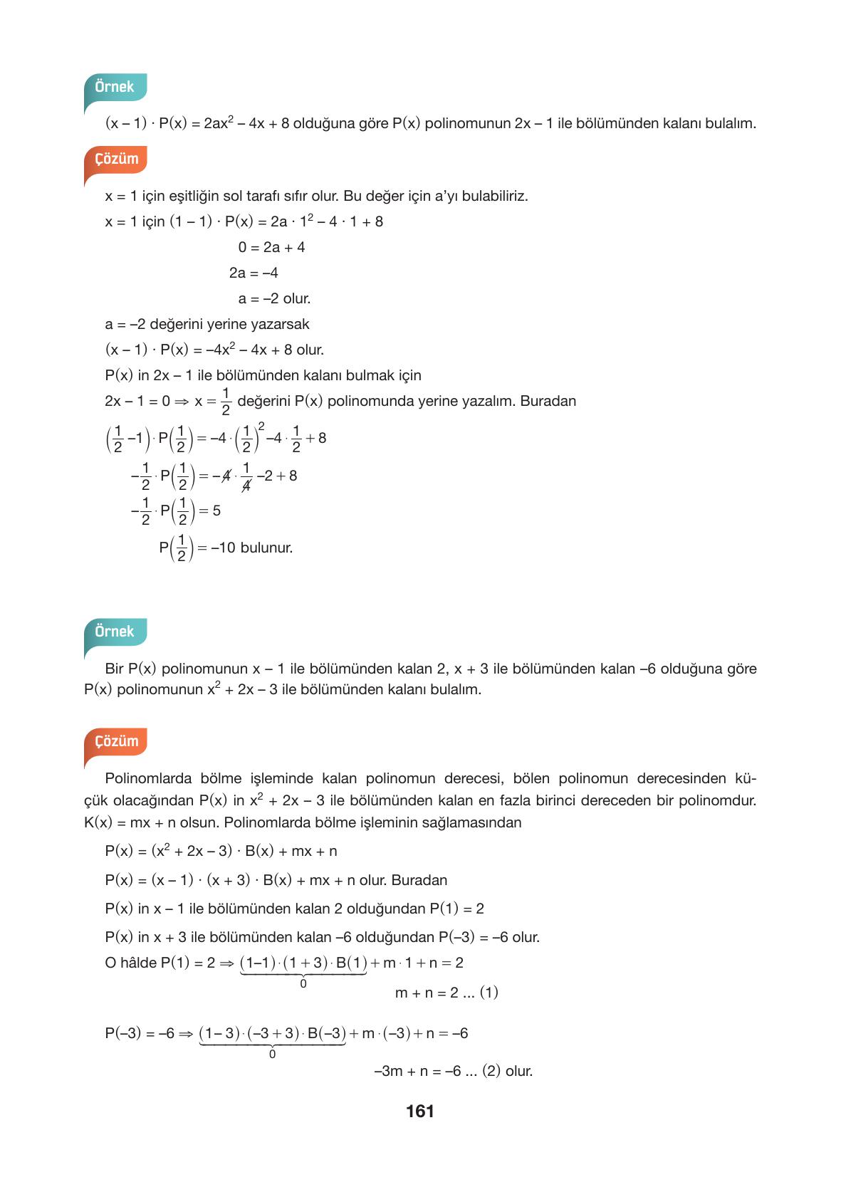 10. Sınıf Hecce Yayıncılık Matematik Ders Kitabı Sayfa 161 Cevapları 10. Sınıf Hecce Yayıncılık Matematik Ders Kitabı Sayfa 161 Cevapları